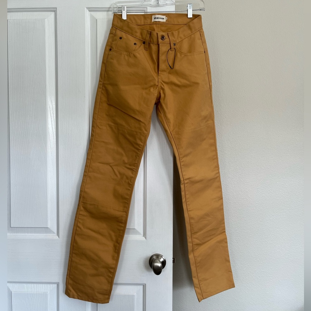 Taylor Stitch Wharf Pants in British Khaki Selvage